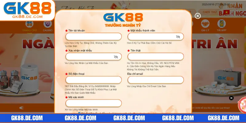 Câu hỏi thường gặp khi tạo tài khoản