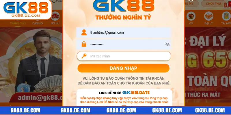 Hướng dẫn các bước đăng nhập GK88 an toàn