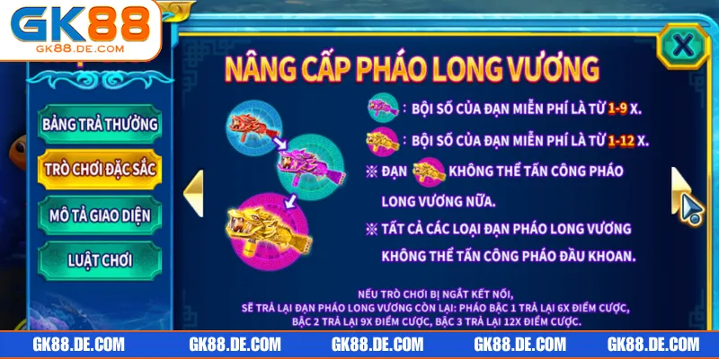 Khám phá kho súng nổi đẳng cấp có trong bắn cá Long Thần