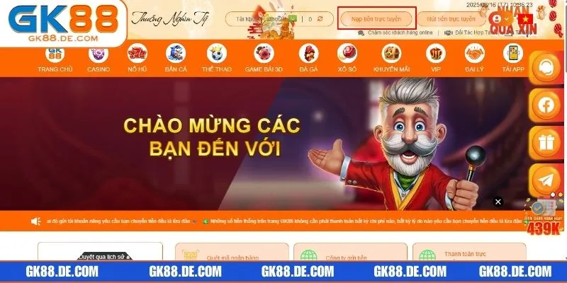 Xử lý một số sự cố khi nạp tiền GK88 